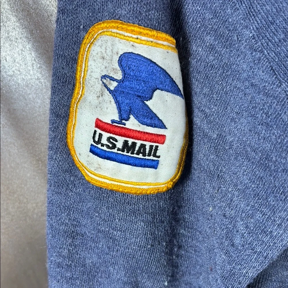 USPS mail carrier Brooksfield vintage Heather Blue Cardigan 36”‎ box H1